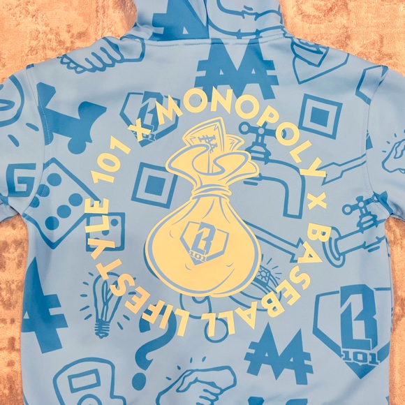 Baseball Lifestyle Monopoly sweatshirt Youth Medium - Picture 2 of 7